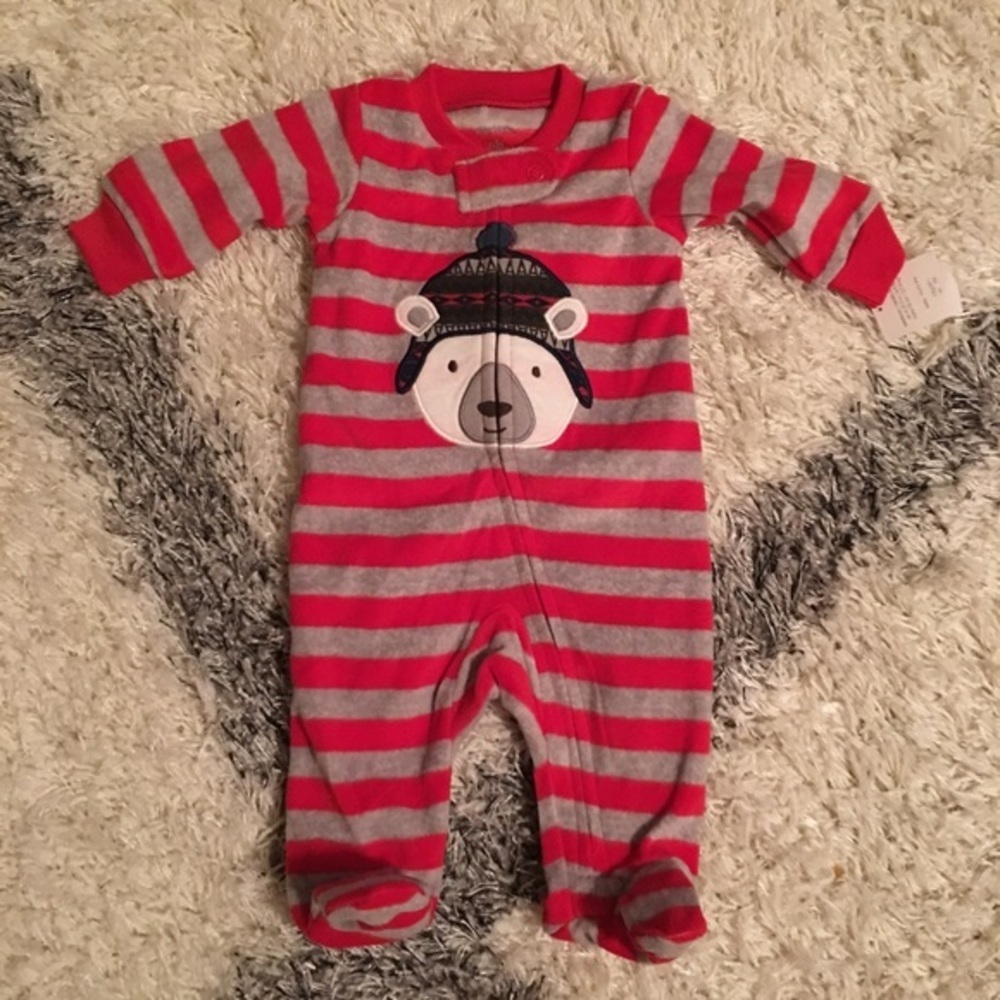NWT carter's Christmas sleeper zipper pj's
